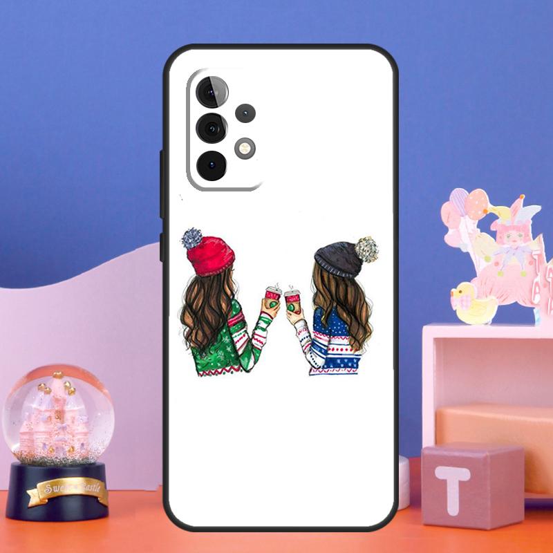 Best Friends BFF Matching Case For Samsung Galaxy A17 A06 A16 A26 A36 A56 A55 A35 A15 A32 A52 A13 A33 A53 A14 A34 A54
