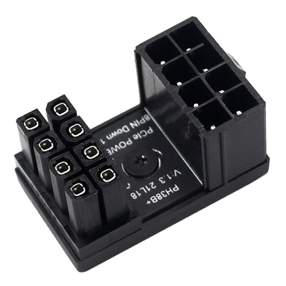 KAUMO Power Supply Direction Conversion Connector Latch Graphic Board Auxiliary Power Supply PCI-E (8-pin Bottom)