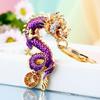 Металлическая инкрустация Счастливый китайский брелок инкрустация стразами Китайский дракон брелок сумка