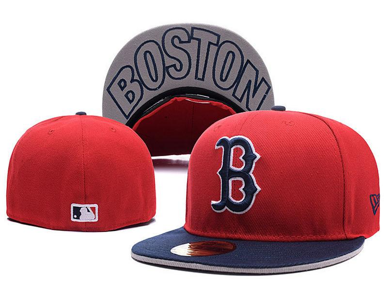 Закрытая солнцезащитная шляпа для пар Boston Red Sox с вышитым дизайном