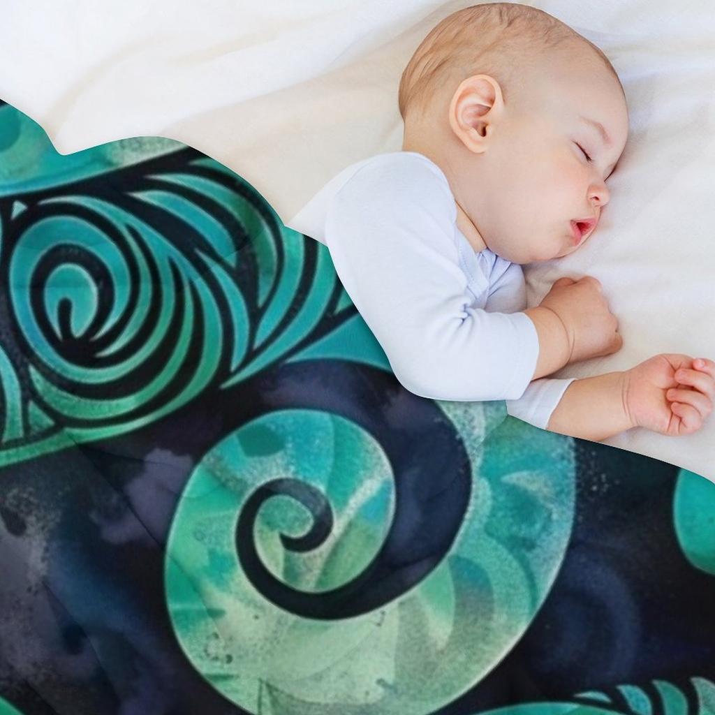 Новая Зеландия М??ори Пауа Узор Кору Дизайн 17 Плед для пикника идеи подарков на день святого Валентина Спальный мешок Пользовательские одеяла