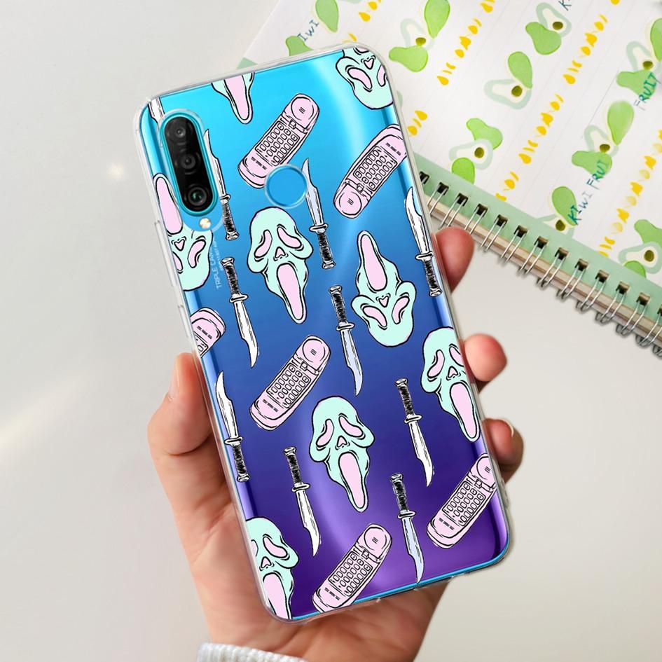 For Huawei P30 Lite Case MAR-LX1M MAR-L21A MAR-LX1A Cute Astronaut Cover Clear Silicone Bumper For Huawei P30 Pro Lite P 30 Capa