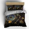 "Galaxy Art Decor Set" Bedding Set with 1 Duvet Cover 2 Pillowcases Single Double King Queen, Gift