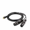 WV-9211-1.5B: Two XLR Canon Female to 3.5mm Stereo Mini Plug Unbalanced Line Cable (1.5m, Black)