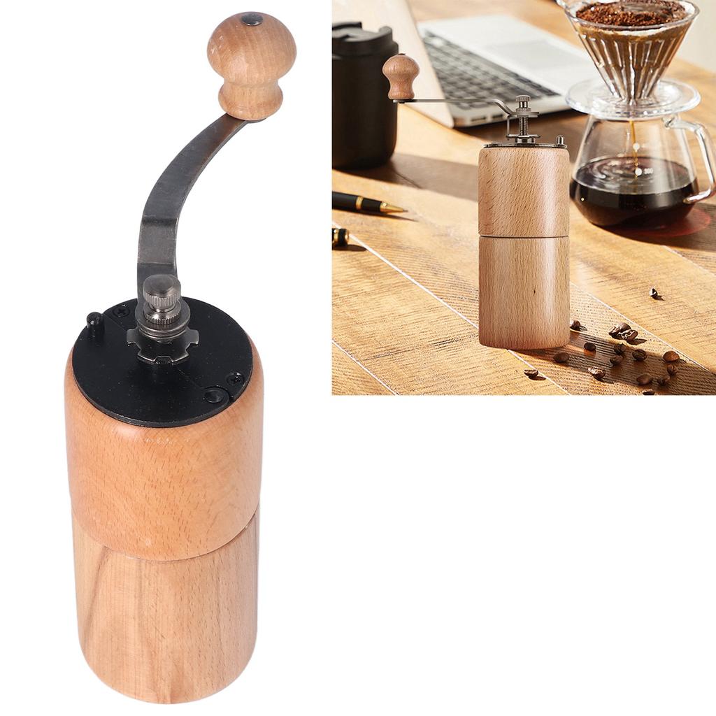 Ручная кофемолка с регулируемой грубостью помола, тихая портативная деревянная ручная кофемолка для дома