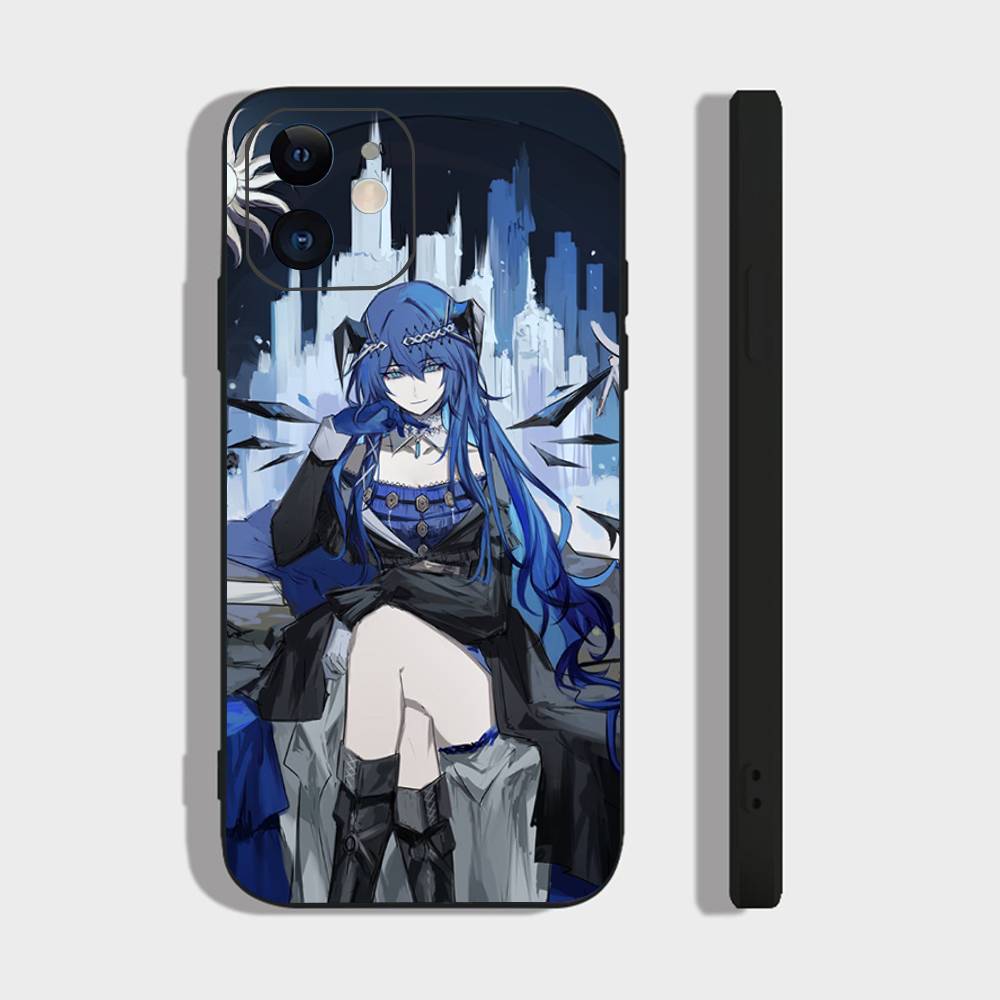 Mostima Чехол для телефона с анимацией из игры A-Arknights Для IPhone 17 Air 16 15 14 13 Pro Max 11 12 Черный силиконовый чехол