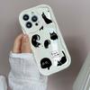 LZ11 Cat Cute Art Design Clear Soft Wave Phone Cases for iPhone 15 13 Pro Max 12 Mini 14 8 Plus XS Max XR 6 Protection Back Cover
