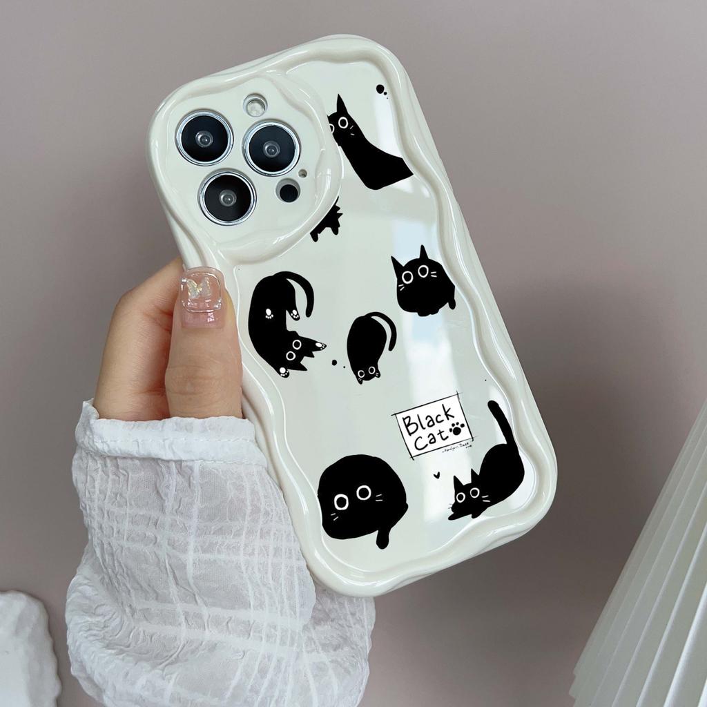 LZ11 Cat Cute Art Design Clear Soft Wave Phone Cases for iPhone 15 13 Pro Max 12 Mini 14 8 Plus XS Max XR 6 Protection Back Cover