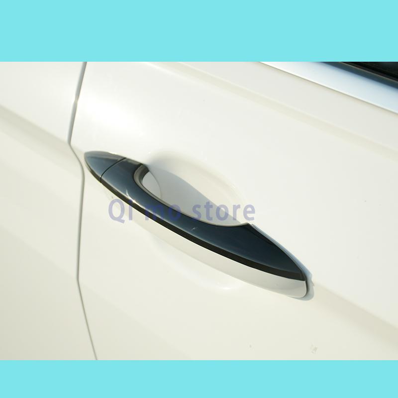 Стайлинг автомобиля для нового Tiguan VW 2022, наклейка на дверную ручку, хромированная яркая черная паста для ручки