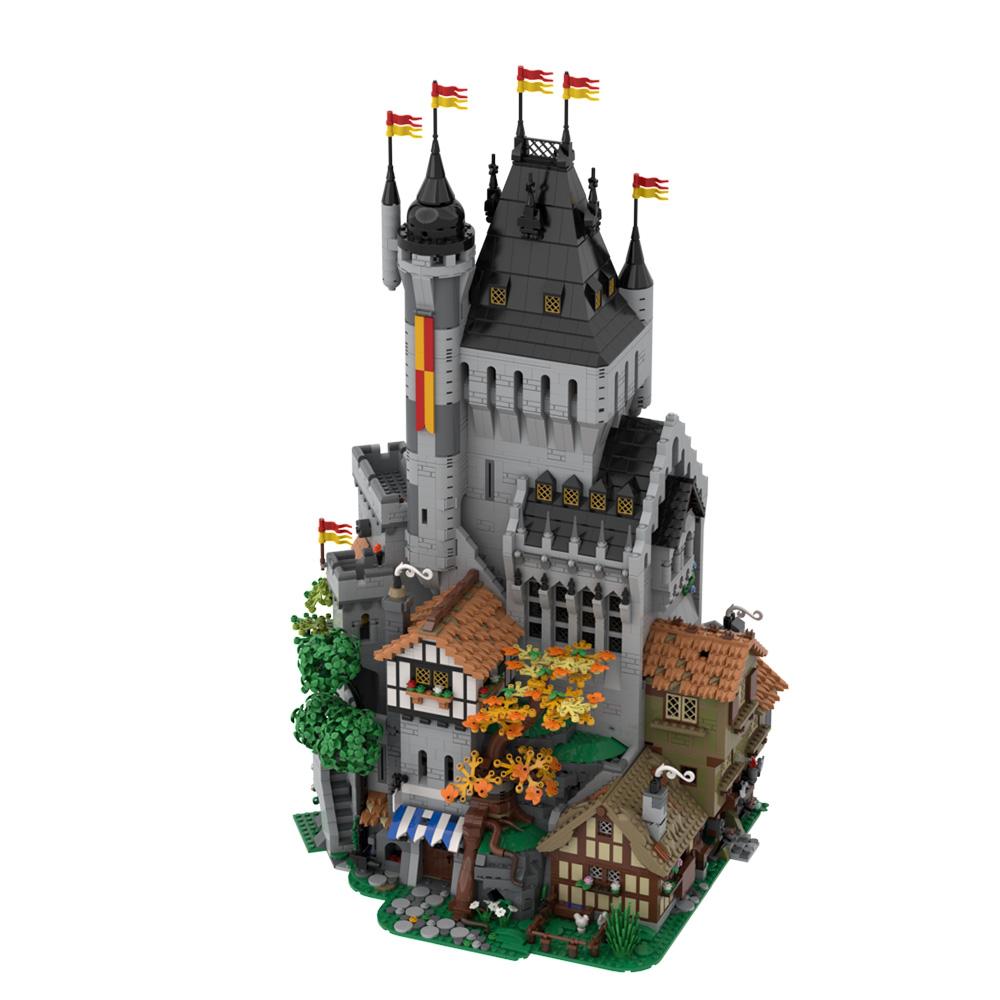9649 ДЕТАЛЕЙ MOC Средневековый Высокая Башня Рыцарей Льва Строительные Блоки Модель Средневековая Архитектура Замка Кирпичи Сборка Игрушки Подарки
