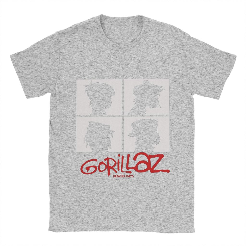 Футболка Харадзюку Летняя Gorillazs Панк-рок Хип-хоп Футболки Хлопковая футболка для мужчин Классическая Большой размер 6XL Топы с коротким рукавом