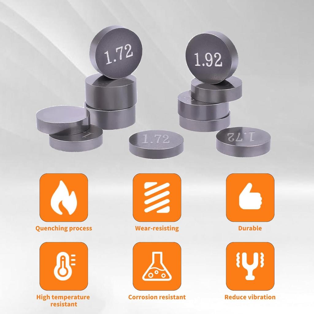 7.48mm Valve Shims Kit for Honda (1.45mm 1.50mm 1.55mm 1.60mm 1.65mm) | Fit for Honda CRF250R CRF250X CRF150R CRF150RB NX250 ST1100 ST1300, for