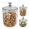 900/1400ML Clear Sealed Jar with Bear Handle Airtight Lid Large Capacity Multi-functional Dry Goods Nuts Grain Cereal Seasoning Tea Leaf Container