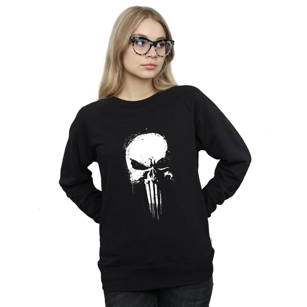 Marvel Womens/Ladies The Punisher Spray Skull Sweatshirt