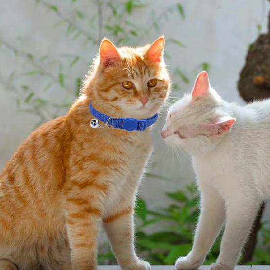 Ошейник для кошек с колокольчиком, мягкий, безопасный ошейник для кошек с быстросъемной пряжкой, регулируемый нейлоновый ошейник для кошек и щенков