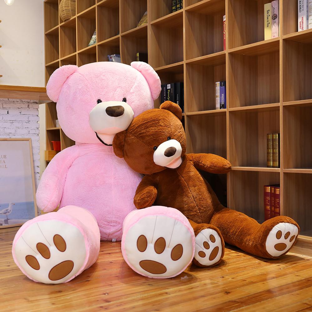 100/130cm Stuffed Giant Bear Plush Toys Soft Animals Pillow Birthday Valentine's Gifts