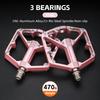 WEST BIKING Aluminum Alloy Bicycle Pedals Double DU Bearing 3 Perrin Chromium-molybdenum Steel Shafts MTB Road Bike Accessories