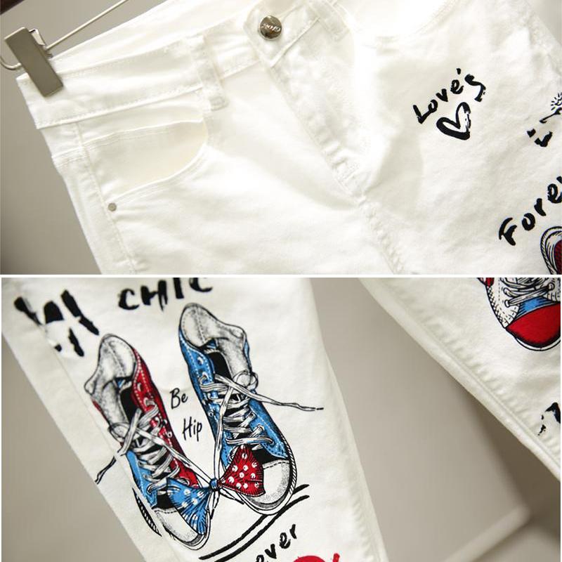 Женские весенние и осенние ретро-прямые повседневные брюки узкие брюки-карандаш брюки с принтом