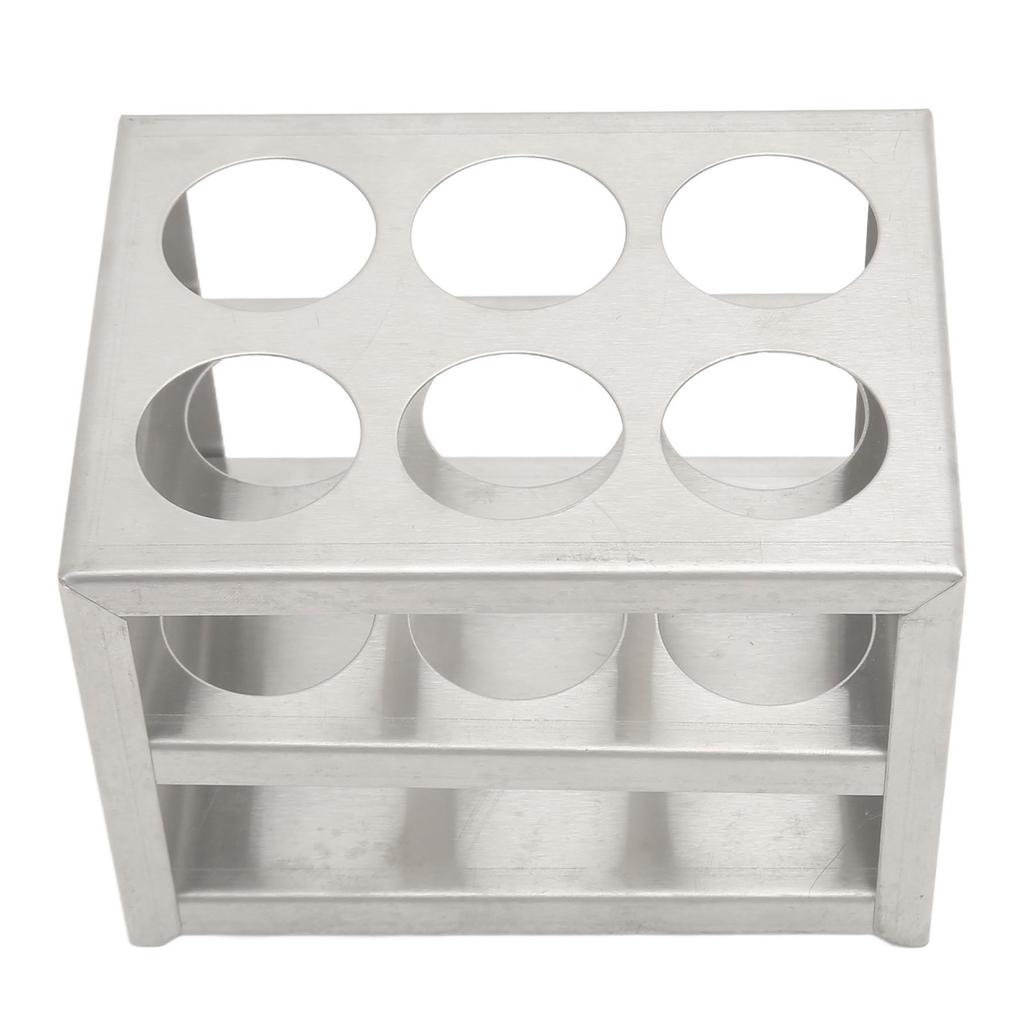 Металлический штатив для пробирок, 6 отверстий, 1,18 дюйма, прочный, 3 яруса, держатель для центрифужных пробирок из нержавеющей стали для лаборатории