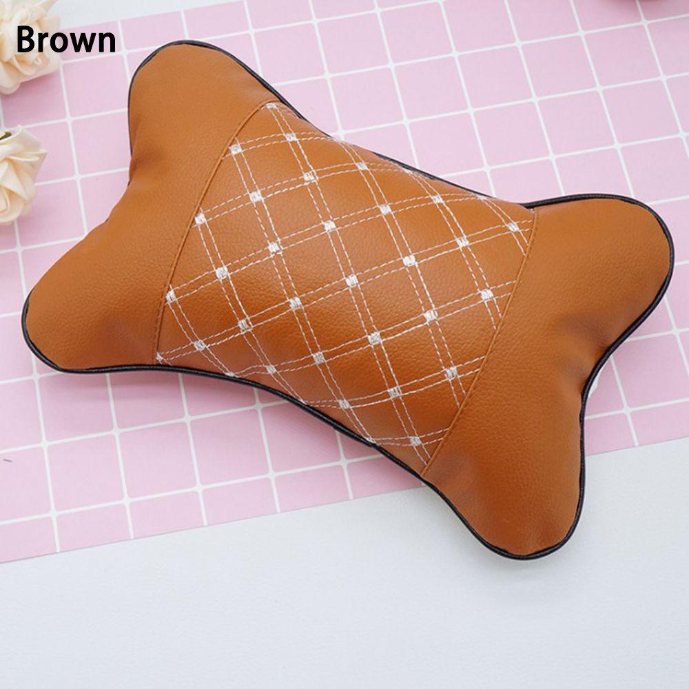 Comfortable Bone Cotton Leather Cushion Pad Head Neck Rest Pillow Restraint Car Seat Headrest