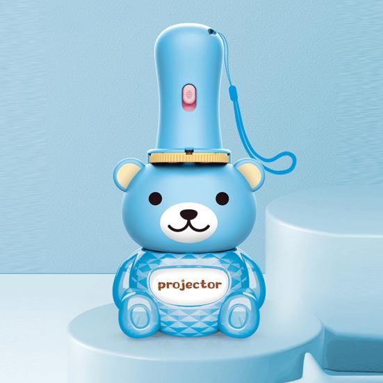 Детский игрушечный фонарик с проекцией в форме медведя с 24 узорами для раннего обучения, обучающая интерактивная игрушка в подарок