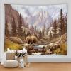3D Printing Tiger Elephant Wolf Fox Deer Tapestry Large Wall Hanging Psychedelic Tapestry Animal Wall Tapestry Boho Wall Decor