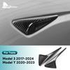 Real Hard Carbon Fiber For Tesla Model 3 Model Y 2017-2022 2023 Highland 2024 Car Side Camera Dry Carbon Cover Accessories