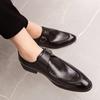 Британские мокасины, мужские повседневные туфли из мелкой кожи с низким верхом, туфли стилиста с заостренными носами для молодых мужчин и в корейском стиле