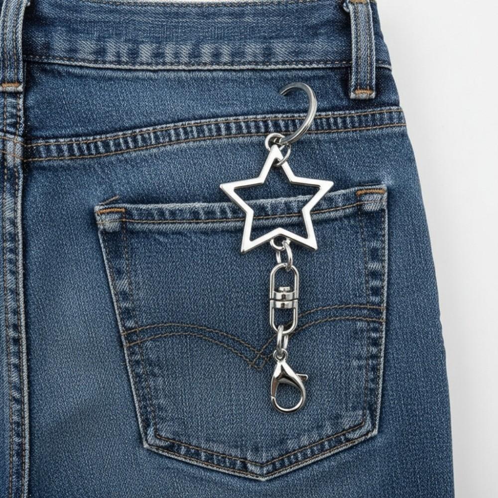 10Pcs Multi Styles Spring Snap Keychain 360 Rotate Star Shaped Clasp  DIY Jewelry Making