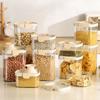 Штабелируемые кухонные банки для хранения Прозрачная емкость для нескольких видов зерна Новая герметичная коробка для хранения продуктов Кухня