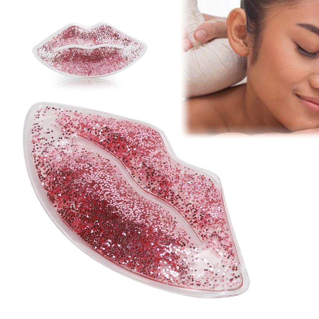 Gel Ice Pack LipShaped Reusable Reduce Swelling LeakageProof Hot Cold Compress Gel Pack