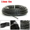 2 4mm Diameter Cord Heavy Duty Trimmer Line 15 Meters for Garden Grass Cutting Compatible with Brush Cutter Tools