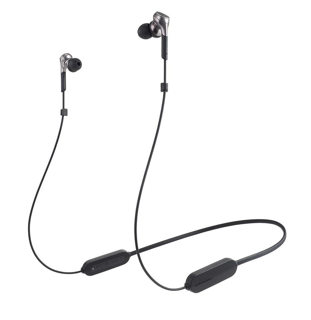 Audio Technica GM Wireless Earphones Bluetooth Heavy Bass SOLID BASS with Microphone Gun Metallic GM ATH-CKS660XBT ATH-CKS660XBT