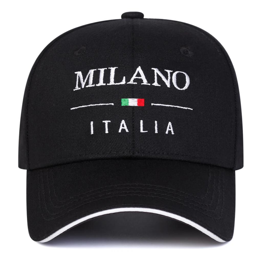 Женские Бейсболки с Вышивкой Букв Milano Italia Весна Осень Для Улицы Регулируемые Повседневные Кепки Шляпа от Солнца Спортивная Кепка Для Мужчин И
