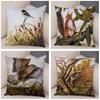 Bedroom Sofa Car Cushion Cover Cartoon Animal Colorful Fox Bird Squirrel Series Home Office Decoration Pillow
