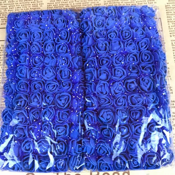 144 розы из пряжи 2,5 см своими руками - цветы из пенополиэтилена для свадебных и конфетных венков