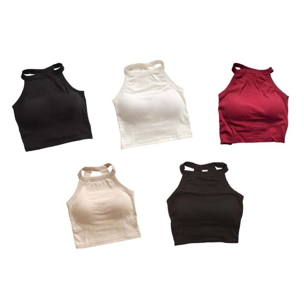 Solid Color Women Corset Slim Fit Suspender Vest Ins Fashion Crop Tops Ladies