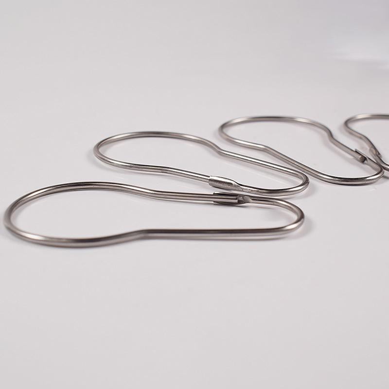 10/20Pcs Curtain Open Gourd Rings Carabiner Keychain Clip Window Curtains Hook Bath Shower Curtains Rods Clamp Accessories