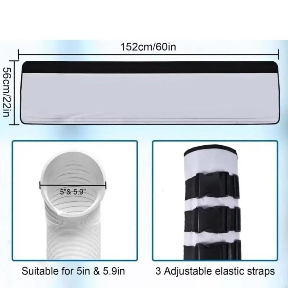 Adjustable Straps Air Conditioner Hose Cover Portable Exhaust Hose Cover Indoor Cooling
