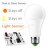 LED Sensor Bulb E27 5W 9W 12W Dusk To Dawn Smart Lamp Bulb AC85V-265V Day Night Light Auto On/Off For Stair Hallway Pathway