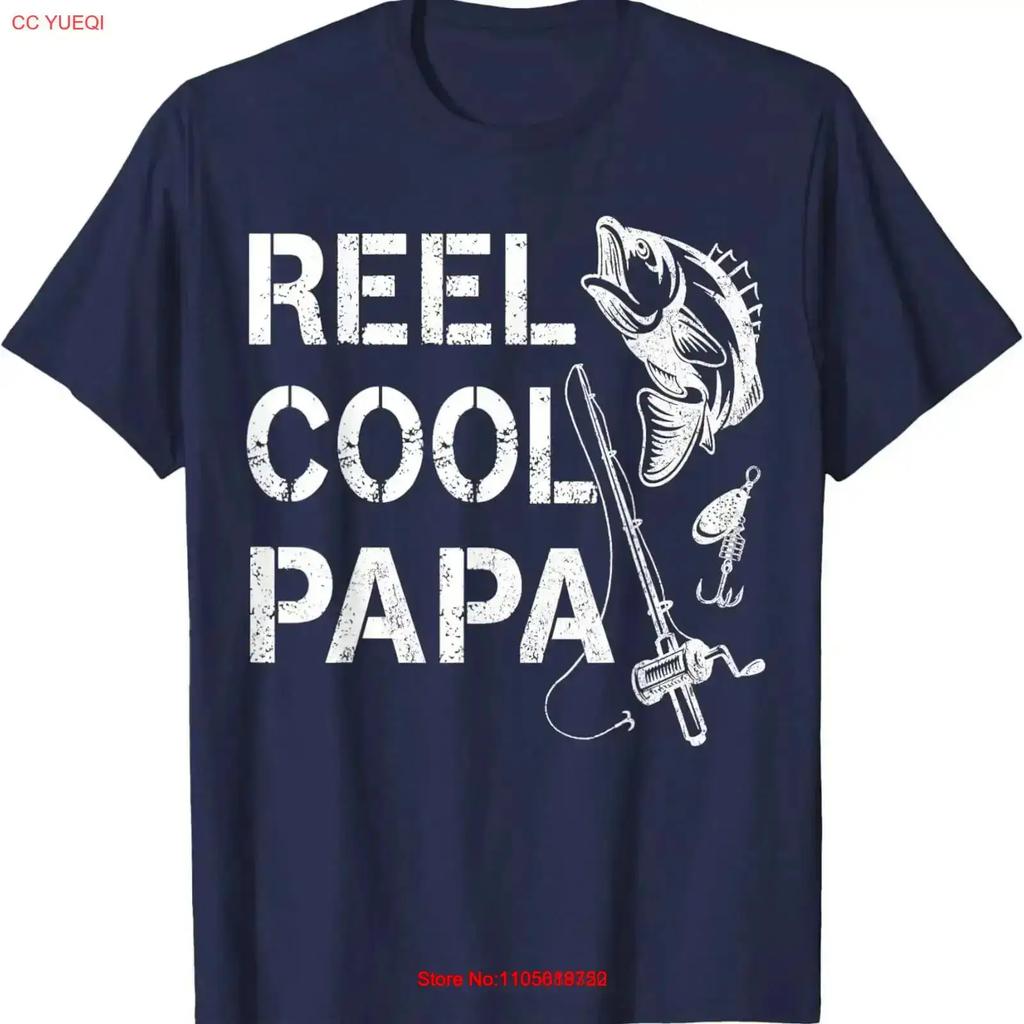 Reel Cool Papa Fishing Dad S Fathers Day Fisherunisex Fish T Shirt Vintage Fashion Homme Stylish Top For Everyday Wear