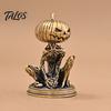 Латунные ornaments Тыквенные Монстры, Сплошная Фигурка, Потертая Статуэтка, Винтажные Мини-Фигурки Скелета, Скульптура для Хэллоуина, Дома, Офиса, Стола, Праздника