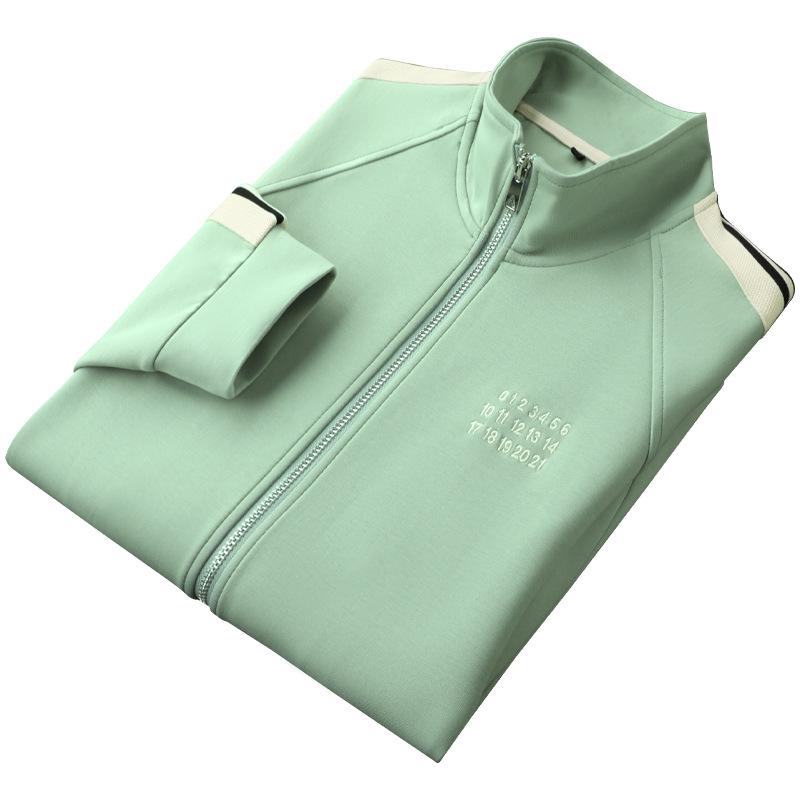 2024 Autumn Men's & Unisex Slim Fit Stand Collar Sports Jacket with Side Stripes