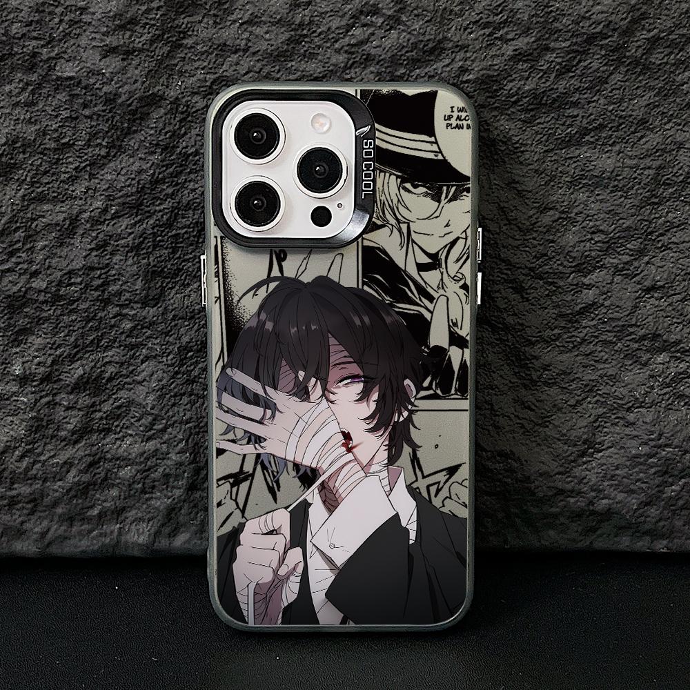 Anime Dazaies Osamus Phone Case for iPhone 17 Air 16 16e 15 14 Plus 13 12 11 Pro Max X Xs XR 8 Colorful Silver Hard Cover