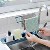 1pcs Telescopic Sink Shelf Kitchen Sinks Organizer Soap Sponge Holder Sink Drain Rack Storage Basket Kitchen Gadgets Accessories