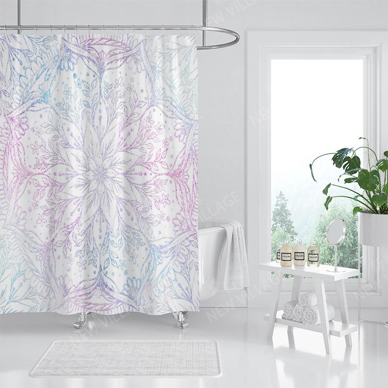 Mandala Waterproof Fabric Shower Curtains Bathroom Curtain Accessories Bath Curtain 180x200cm 240*200cm Boho Decoration Vintage