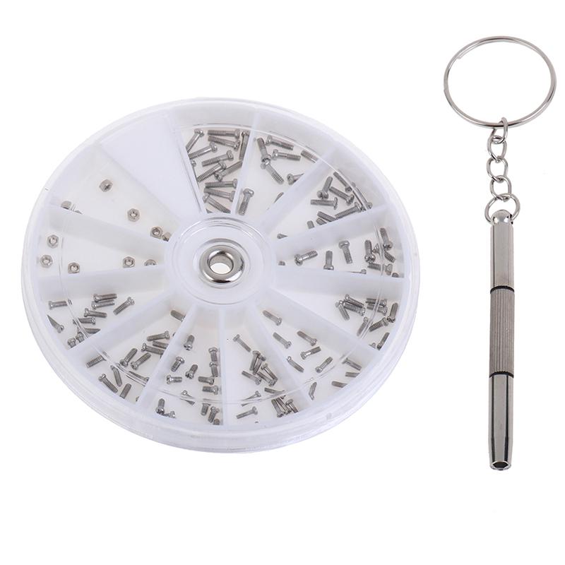 120 шт./кор. набор винтов для очков из нержавеющей стали с небольшой отверткой