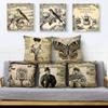 45*45 Polyester Pillowcase Flower Print Pillowcase Home Decor Pillowcase European Retro Gothic Cushion Cover