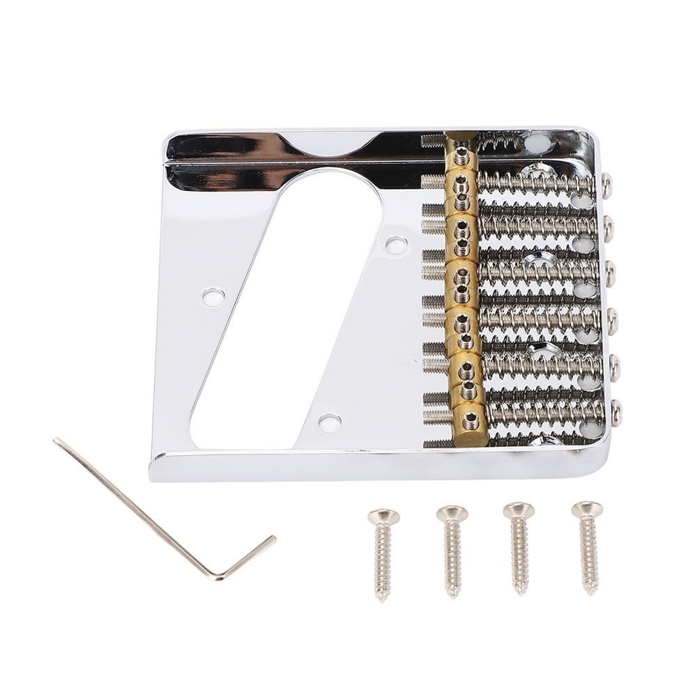 Metal For Telecaster Bridge 6-Saddle 6 String Bridge Electric Guitar Bridge For Electric Guitars