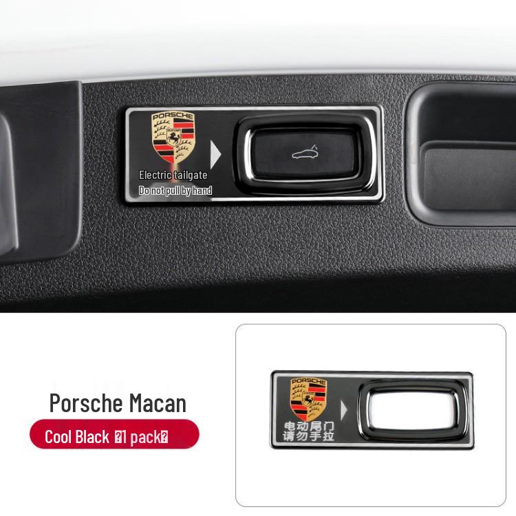 Наклейка-предупреждение об электрической крышке багажника Porsche